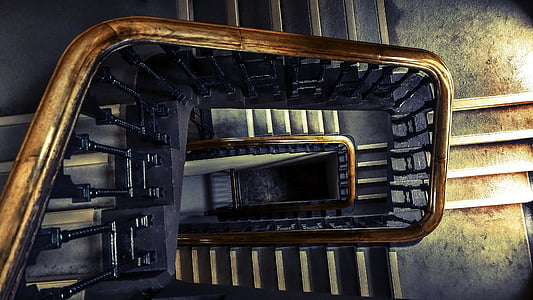 arquitectura, l'interior, Perspectiva, escala, escales, passos i escales, passos