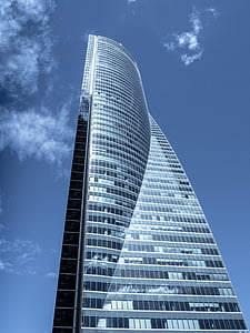 토레스, 마드리드, 스카이, 구름, 건물, 유리, 마드리드 고층 빌딩