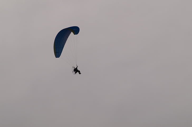 paraglider, paragliding, flyve, flyvning, glide, skydække