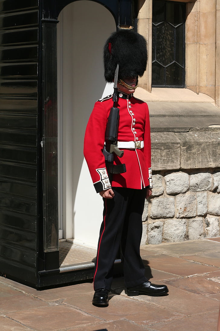 Londen, Tower of london, Bobby, bezoekplaatsen, bewaker, soldaat, militaire