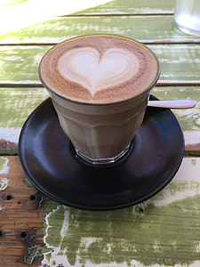 kopi, barrista seni, kedai kopi, kafe, Sarapan, Latte seni, latte