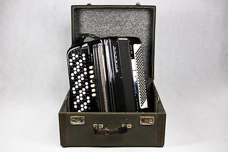 harmonica, case, instrument, old, folk, traditional, country music