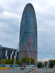 αρχιτεκτονική, ουρανοξύστης, Βαρκελώνη, Norman foster, κτίριο, σύγχρονη αρχιτεκτονική
