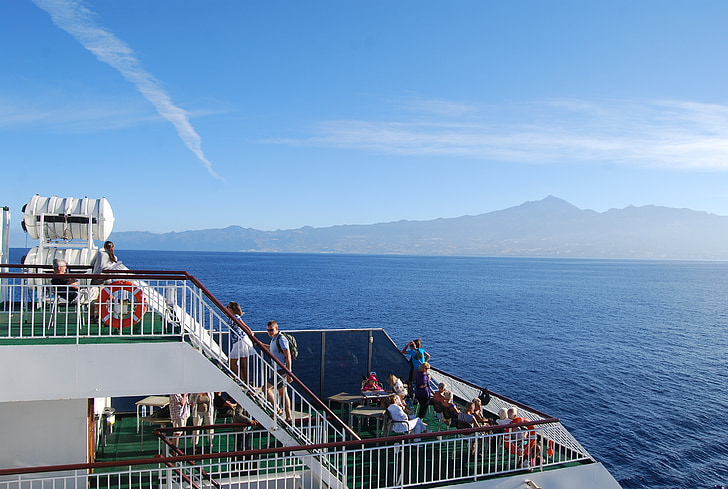 traghetto, paesaggio, Tenerife