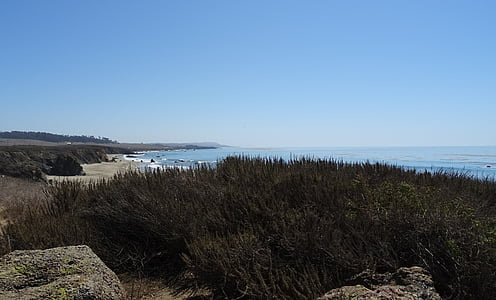 tenger, óceán, csendes-óceáni, tengerpart, Beach, San simeon, California