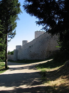 slottsmuren, slottet, Burgos, Spania