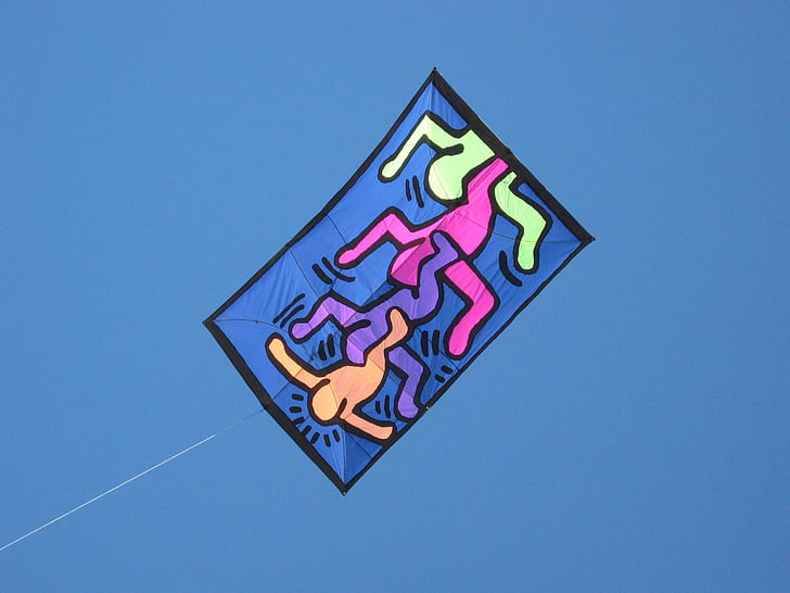 kite, sky, wind, colors, summer, games, dom