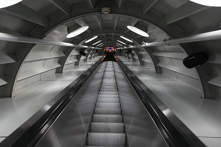 pokretne stepenice, Atomium, u Bruxellesu, reper, mjesta od interesa, sajam, dizajn interijera