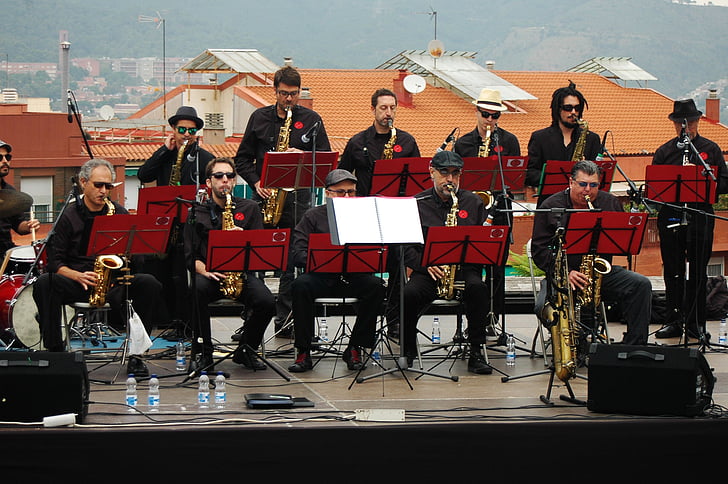 Big band, Jazz, musique, Orquestra, musicien, direct, intrumentos