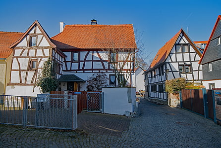 Oberursel, Hessen, Tyskland, gamlebyen, truss, fachwerkhaus, steder av interesse