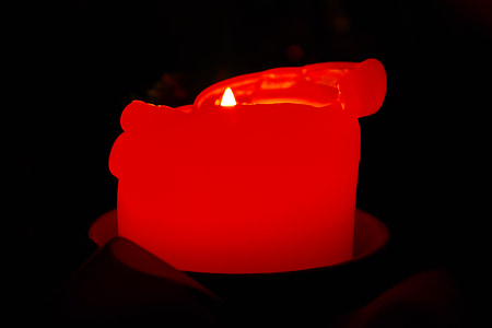 candle, red, bright, wax candle, advent, cozy, quiet