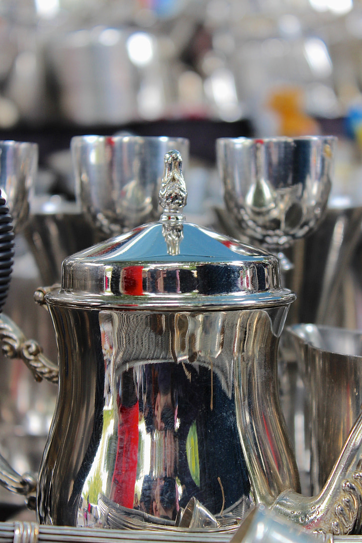 pot, silver, silver tankard, antique, shiny, polished, silverware