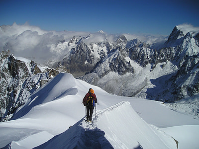 Grandes choras asilai, Chamonix, Alpių, sniego, kalnai, aukštai kalnuose, kalnų