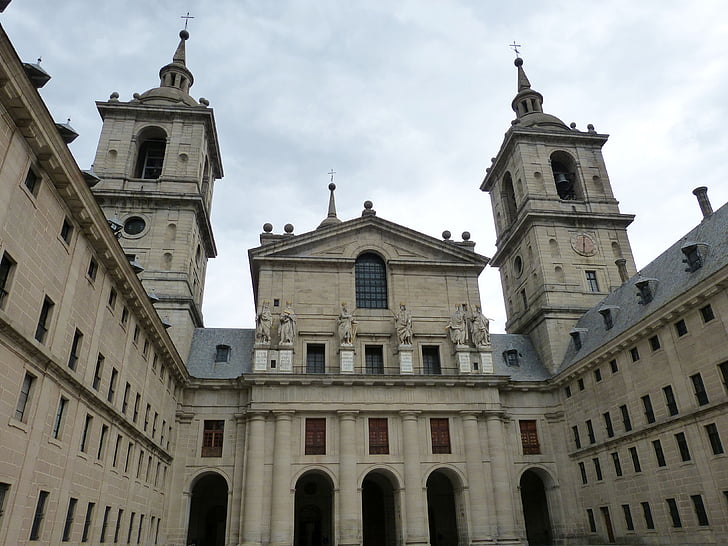 Madryt, Hiszpania, Escorial, Pałac, Kościół, Historycznie, Kastylii
