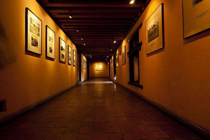 museum, alley, paintings, building, culture, architectural, art gallery