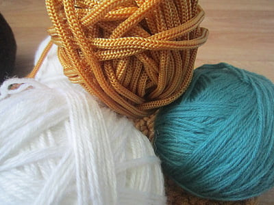 糸, 編み物, もつれ, ウール, ロープ, 趣味, クラフト