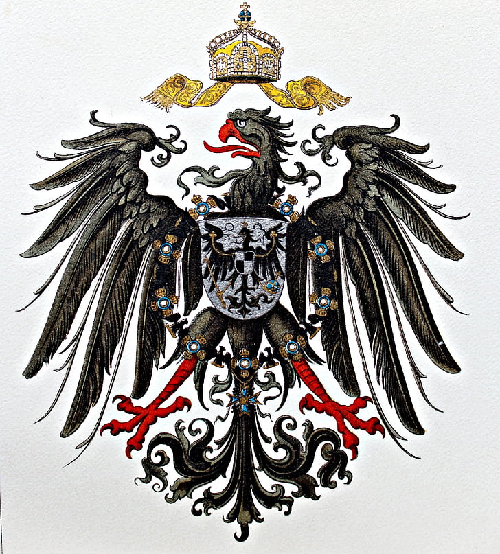 heraldry, coat of arms, eagle coat of arms, german eagle coat of arms, royal
