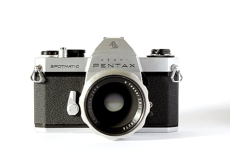 Pentax, analogový, fotoaparát, cestování, Fotografie, staré, ročník
