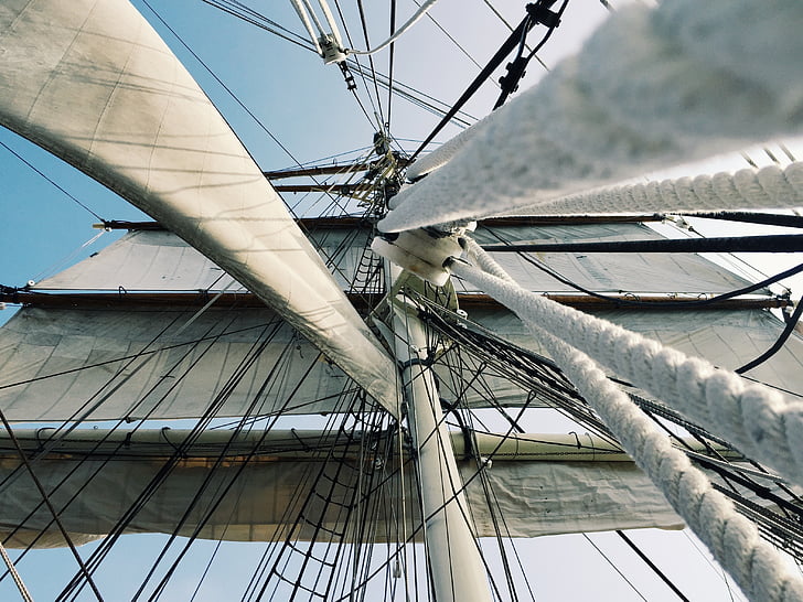 lanoví, vysoké lodi, plachty, loď, loď, stožár, nádoba