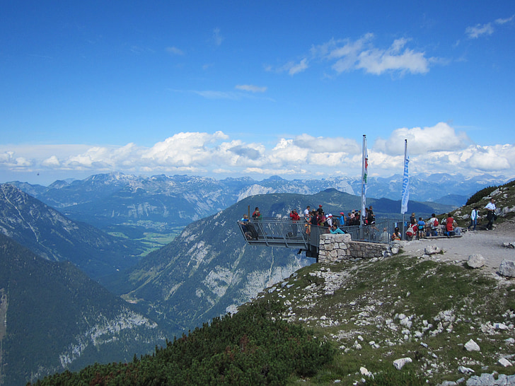kraštovaizdžio, kalnai, Austrija, požiūriu, dangus