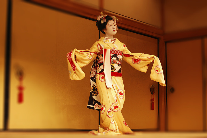 Jepang, gueisha, teater, Kabuki, kimono, skenario