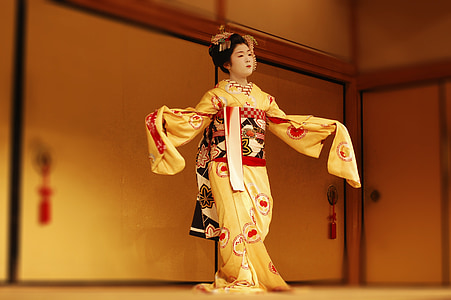 Giappone, gueisha, Teatro, Kabuki, kimono, scenario
