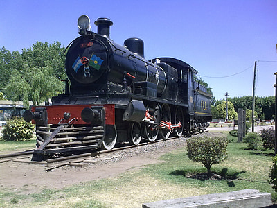 tren, locomotora, antiguo, ferrocarril de, vias, vías del tren, Museo