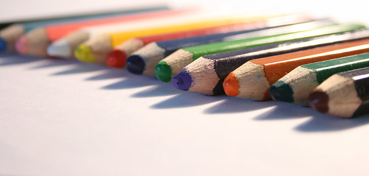 ペン, 色, regnbågspennor, 色鉛筆, 虹