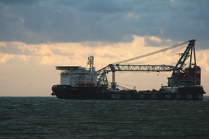 tanker, schip, Noordzee, Duitsland, nationaal park Waddenzee, zee, industrie