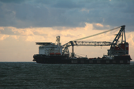tanker, ship, north sea, germany, national park wadden sea, sea, industry