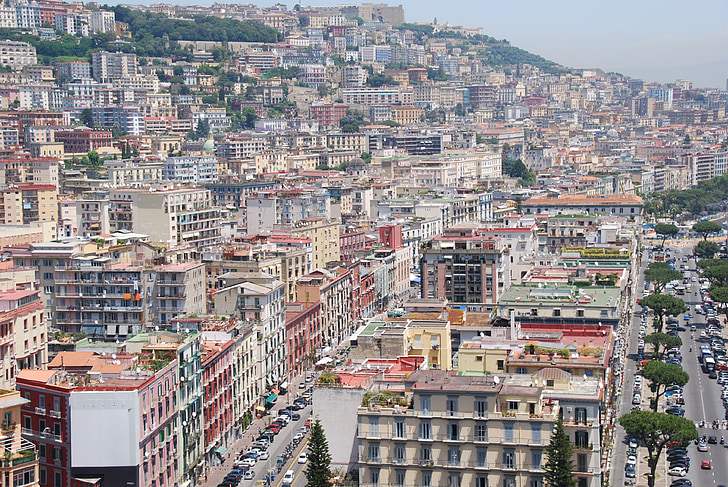 edifici, città, affollato, Italia, Napoli, architettura, Viaggi