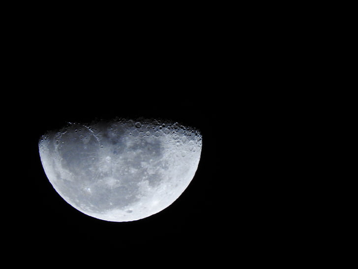 ultimul trimestru moon, lumina lunii, luna, prin satelit, noapte, Astro, CEU