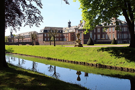 castle, north churches, park, moated castle, historically, baroque, palace
