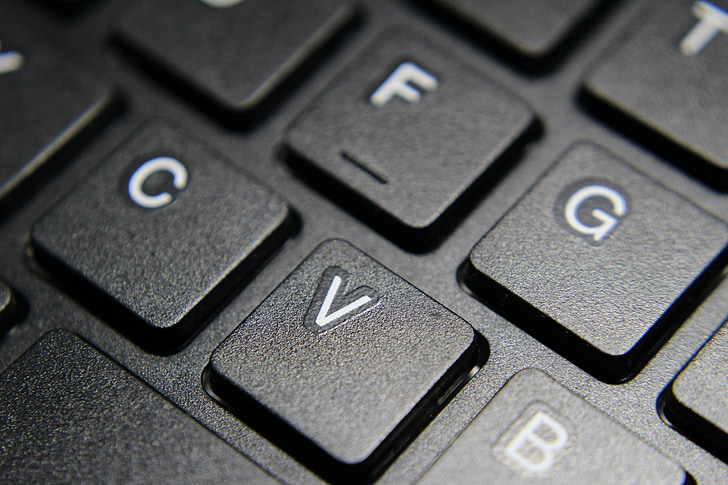 Tastatur, Schwarz, Briefe, Tippen Sie auf, Schlüssel, Computer, schwarz / weiß