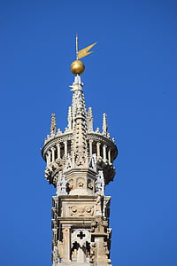 pináculo, Duomo, como, Lombardia, Itália, Igreja, Monumento