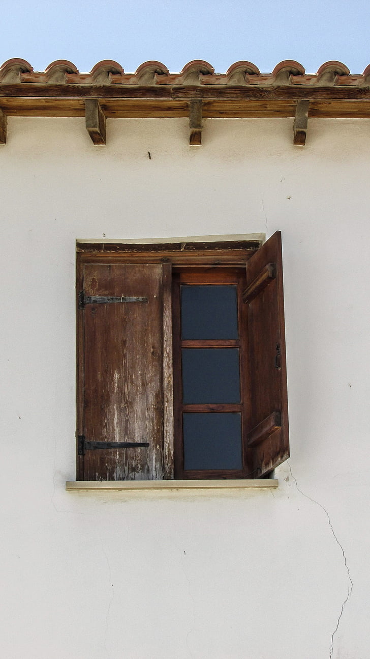 cyprus, anafotida, village, old house, window, architecture
