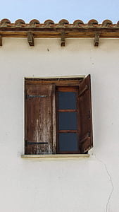 Kypros, anafotida, landsbyen, gammelt hus, vinduet, arkitektur