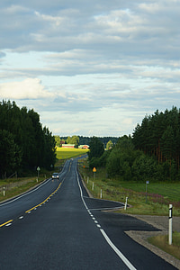 Finština, cesta, na silnici, přímé