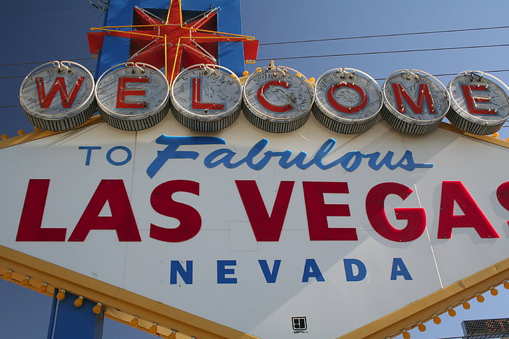 signe, Las vegas, ciutat, Benvingut, EUA, Nevada, Benvinguts al rètol de las vegas fabulós
