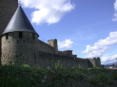 Carcassonne, średniowieczny, średniowieczny zamek