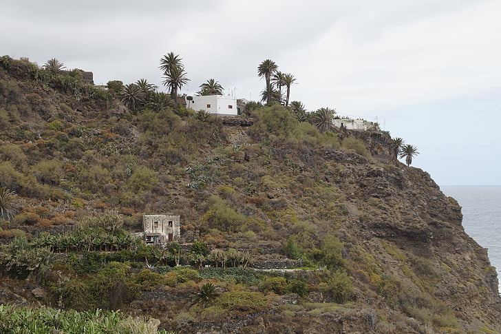 lugar perdido, Tenerife, Norte, penhasco, montanha, rocha, rochoso
