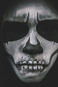 en blanc i negre, vestuari, esgarrifós, aterridor, Halloween, horror, màscara