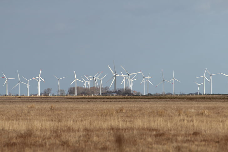 wind turbines, wind energy, wind power, dithmarschen, wind park, meldorf bay