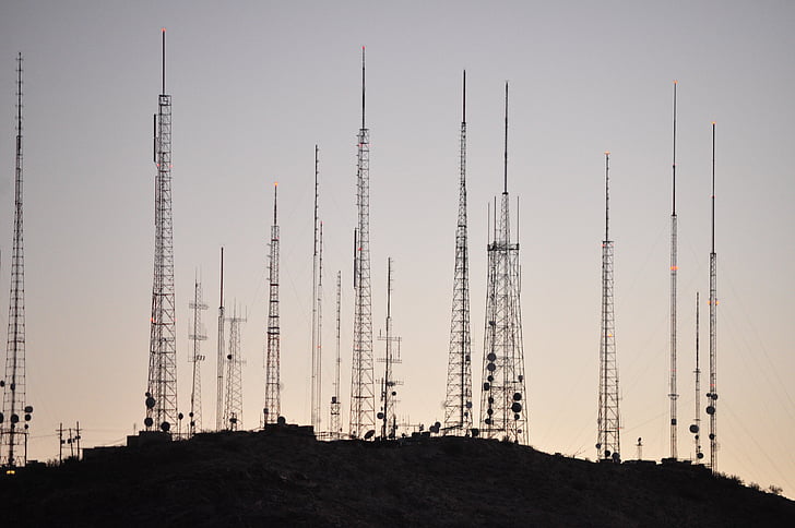 towers, radio tower, transmission tower, high, tv tower, phoenix