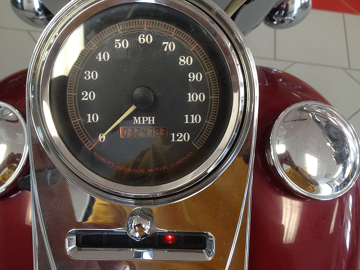speedometer, motorsykkel, veien king