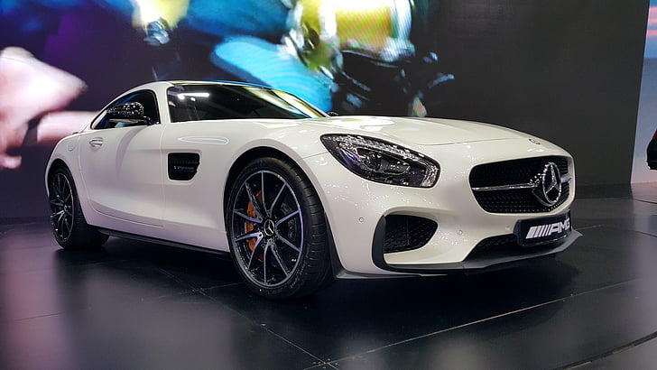 sports cars, finest cars, mercedes, exhibition, benz, white, mercedes-amg gt s