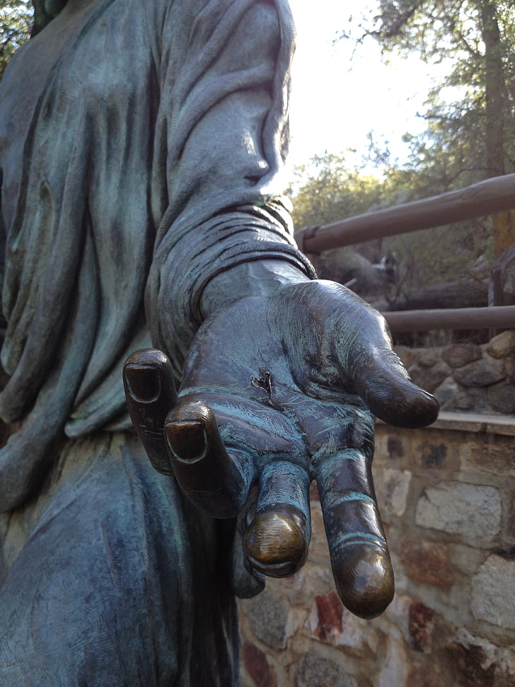 mão, escultura, St. joseph, Jesus, Cristo, Católica, cristão