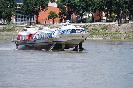 rýchloloď, vatten, floden, Donau