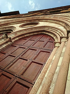 средневековый город, церковной двери, Архитектура, фасад
