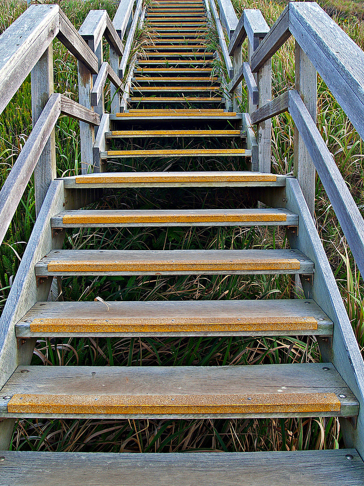 стълби, стълбище, стъпки, стълбище, нагоре, тъпче, парапет